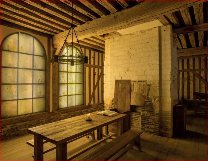 Recreated Rashi's Study and Prayer Rooms