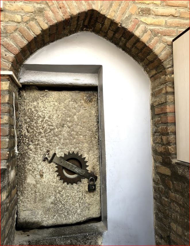 the stone door of Mordechai and Esther Tomb in Iran