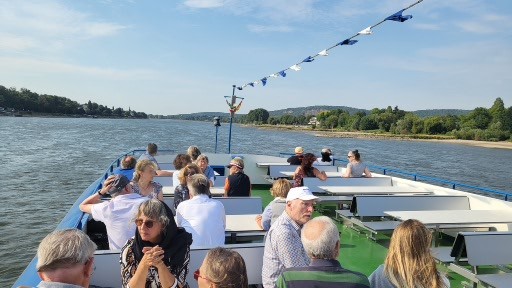 Cruising the Rhine River Near Bonn