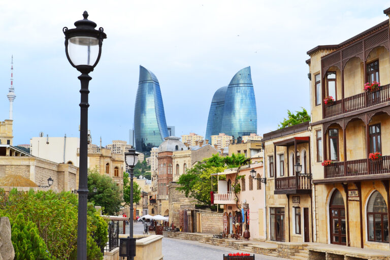 Baku _ Old city and Flame Towers (6)