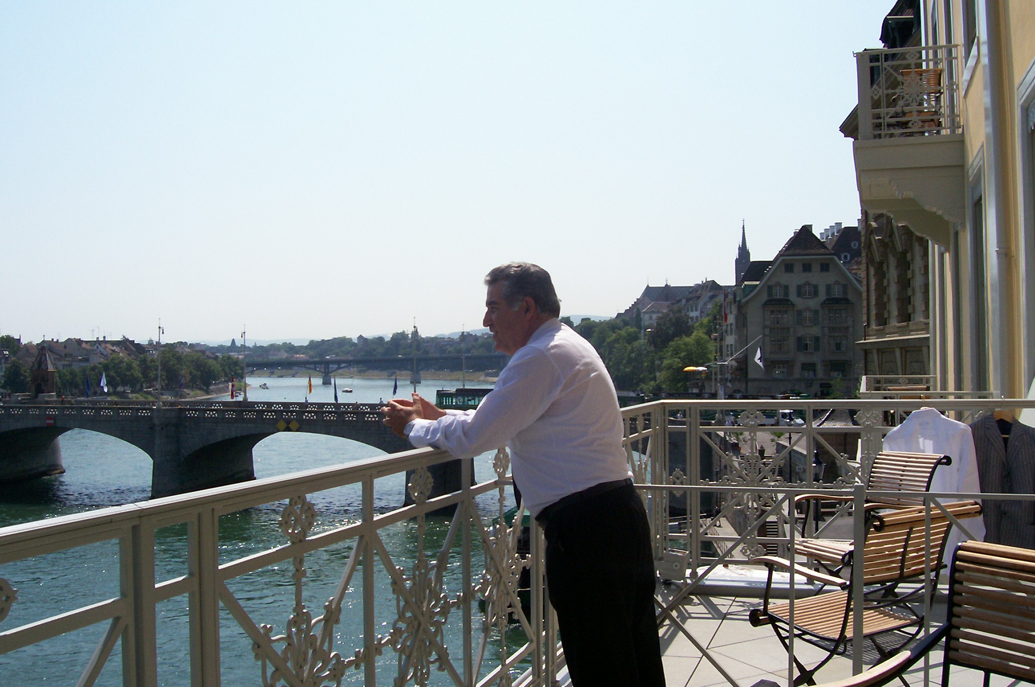 At the balcony where the iconic picture was taken